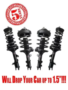 145313 Apm Complete Struts Performance Lowering Kit 1.5 Inch Drop For Hyundai Tiburon 03-08