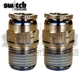 Fit103-104-021 Asco Numatics Push To Connect Male Straight Fitting 1/4 Npt Line Pair
