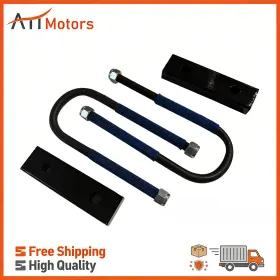 905040 Att-motors 1 Inch Drop Kit Lowering Blocks Ubolts Steel Black For 1960-72 Gmc Chevy C10 C20