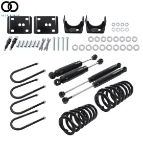 Apo448312 Autoooparts For Chevy C10 Gmc C15 1973-1987 Springs And Shocks 3 Inch / 5 Drop Lowering Flip Kit