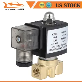 Autopartsclub2018 Ap128413a1c18 Air Suspension Valve 1/4 Inch Npt Port Brass Electric Solenoid 110-120v N/c