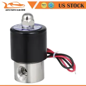 Autopartsclub2018 Ap128415a1c18 Air Ride Suspension Valve 1/4 Inch Npt Port Electric Solenoid Stainless Steel 12v