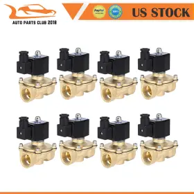 Autopartsclub2018 Ap843230a1c18 8pcs Air Suspension Valve 1 Inch Npt Port Brass Electric Solenoid 110v-120v N/c