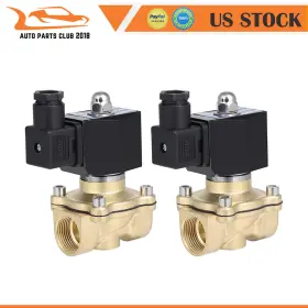 Autopartsclub2018 Ap843237a1c18 2pcs Air Suspension Valve 3/4 Inch Npt Port Brass Electric Solenoid 220-240v N/c