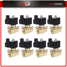 Ap84324501y Autopuppy 8pc 3/4 Inch Npt 24v Brass Electric Solenoid Valve Gas Water Air Normally Closed