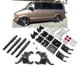 Bel768nd Belltech Astro Van 1995-2002 Lowering 2 Inch Front 3.5 Rear Drop Kit With Shocks