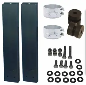 01-0800710k2 Bestfit Sku Y-pipe Hanger Blk Steel 7 Inch Kit For Long Drop Elbow-peterbilt 378 379 389 Glider