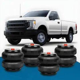 08m1ut Bfo Front And Rear Air Suspension Bags Heavy Duty 2500 Lbs For 1/2 Inch Npt Port 4pcs