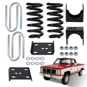 1nzp8k Bfo Front 3 Inch Rear 5 Drop Lowering Springs Flip Kit For Chevy C10 Gmc C15 1973-1987 #2