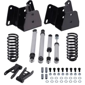 1o5sbm Bfo Front 3 Inch Rear 4 Drop Lowering Springs Kit For Ford F-100 F-150 2wd 1973-1979