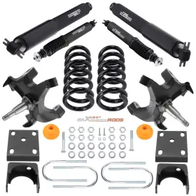 20bngq Bfo Front 4 Inch Rear 6 Drop Kit With Shocks For Chevy Gmc C1500 88-98 1.25 Rotors V8