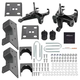 2pxes1 Bfo Front 3 Inch Rear 5 Lowering Kit With Drop Spindles For Chevrolet C10/r10 2wd 1973-87
