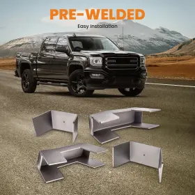 3echvx Bfo Under Bed C Notch Weld In For Gmc Sierra 1500 2007-2018 Drop 4 Inch