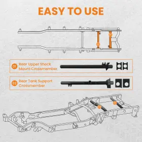 3ns7yp Bfo Rear Tank Support Shock Mount Crossmember For Chevy Silverado/gmc 99-06 #3