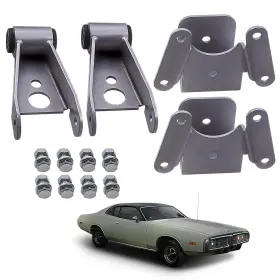 5avgeb Bfo 4 Inch Rear Drop Lowering Kit Shackle Hanger Fit Dodge Ram Charger 2wd 1976-1990 #2