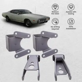 5avgeb Bfo 4 Inch Rear Drop Lowering Kit Shackle Hanger Fit Dodge Ram Charger 2wd 1976-1990 #3
