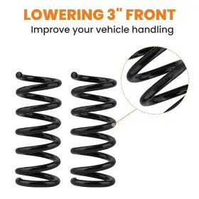 6cm120 Bfo 3 Inch Front Lowered Drop Coil Springs For Chevy Silverado Gmc Sierra C1500 88-98