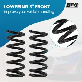 7cplaj Bfo 3 Inch Front Drop Coil Springs Lowering Kit For Chevy/gmc C1500 2wd 1988-1998 #2