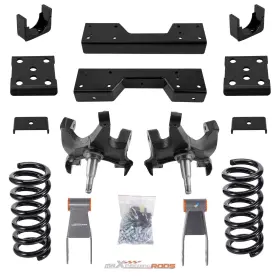 7fsheq Bfo Front 5 Inch Rear 7-8 Drop Kit For Chevrolet Gmc C1500 88-1998 With 1.25 Rotors V8
