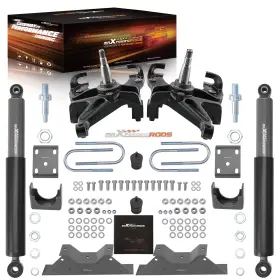 7qtzov Bfo Front 3 Inch Rear 6 Lowering Kit With Spindles For Chevrolet C10 1973-87