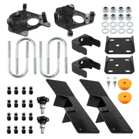 8xot5a Bfo Front 2 Inch Spindles Rear 6 Axle Flip C-notches Drop Kit For Chevy Gmc C1500 99-06