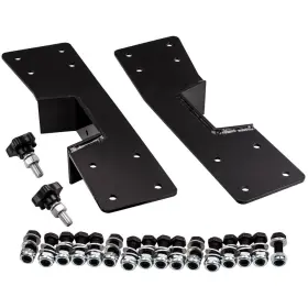 9p34r1 Bfo 1 Pair Rear Axle Lowering C-notch Brackets Kit For Chevy Silverado 1500 99-07