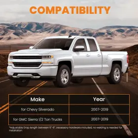 9q7bms Bfo 5ftft-6ftft Rear Drop Lowering Axle Flip Kit For Silverado Sierra 1500 2007-2020 2wd #2