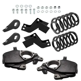 Cu4brj Bfo 3 Inch -5 Front 4 Rear Lowering Kit With Drop Spindles For Chevy Tahoe 2000-2006