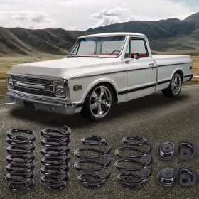 Dj93xw Bfo 3 Inch Front / 5 Rear Drop Lowering Kit Coil Springs For Chevy C10 1960-1972 #2
