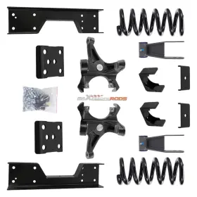 Eu8zm2 Bfo Front 5 Inch &rear 7-8 Drop Kit For Chevrolet/gmc C1500 88-1998 With 1.25 Rotors V8