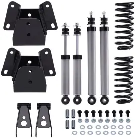 Frl4yj Bfo 3 Inch Drop Lowering Springs 4 Shackles Hangers Shocks Kit For Ford F100 F150 73-79