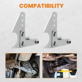 Hf43tp Bfo Universal Lower Coilover Shock Mounting Kit L-brackets For 3 Inch Axle Tube #2