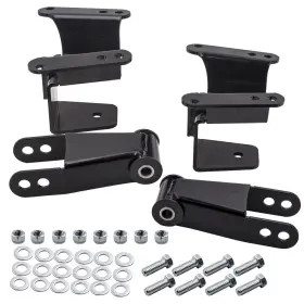 I36dgq Bfo 4 Inch Drop Hanger Shackles Lowering Kit For Chevy C10 Gmc C15 2wd 1973-1987 Steel