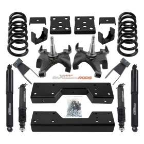 I5oxkt Bfo Lowering Kit With Drop Shocks 5 Inch Front 7-8 Rear For Chevy C1500 1988-1998