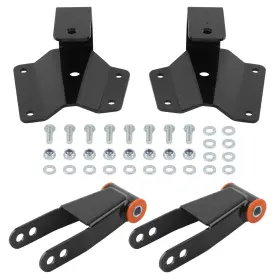 Iow7cf Bfo 4 Inch Rear Shackles Hangers Drop Lowering Kit For Silverado Sierra 1500 2wd 1999-06