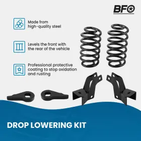 J2humi Bfo 2-3 Inch /4 Drop Kit With Coil Springs For Chevy Tahoe Gmc Yukon Xl 1500 2000-2006 #3