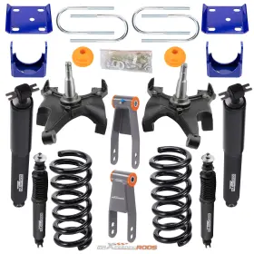 Jcby21 Bfo Front 5 Inch Rear 7-8 Drop Kit For Chevrolet Gmc C1500 1988-1998 With Lowering Shock