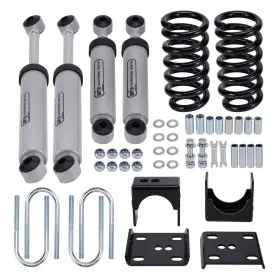 K238uw Bfo 3 Inch Front 5 Rear Drop Lowering Flip Kit For Chevrolet C10 Gmc C15 Pickup 73-87
