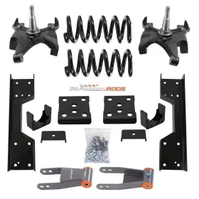 L8k627 Bfo Front 5 Inch Rear 7-8 Drop Kit For Chevy Gmc C1500 1988-1998 With 1.25 Rotors V8
