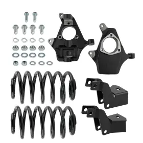 Lbdg2q Bfo 2 Inch / 4 Lowering Kit Coil Springs And Drop Spindle For Chevy Tahoe Gmc Yukon 07-14