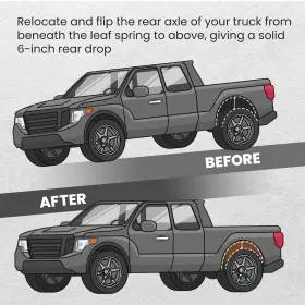 Lg2krs Bfo Rear 5 Inch Drop Axle Fliplowering Kit C Notch For Chevrolet C10 1973-1987 #3