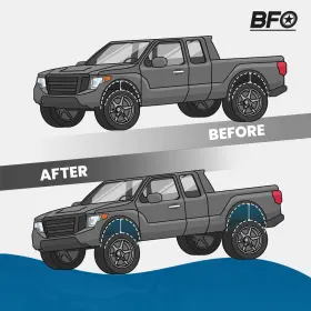 M3cnys Bfo 3 Inch Lowering Coil Springs 5 Drop Axle Flip Kit With U-bolt For Ford Ranger 1983-97 #3