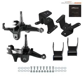 Mbsn7c Bfo Complete 3 Inch /4 Drop Lowering Kit For Chevy C10/gmc Pickup 1973-1987