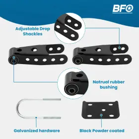 Mfqu0p Bfo 5in Lowering Axle Flip Drop Kit For Dodge Ram 1500 Std And Quad Cab 2wd 2002-2008 #3