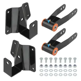 Q4h80k Bfo 4 Inch Rear Drop Kit Shackles And Hangers For Chevy Silverado 1500 2wd 1999-2006