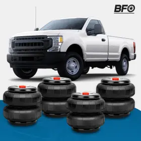 Q7x4wf Bfo 4pcs Standard 2500 Lb Air Suspension Bellows Bag 1/2 Inch Npt Single Port Heavy Duty