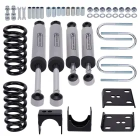 Qhw1l6 Bfo 3 Inch Front 5 Rear Drop Lowering Springs Shocks Flip Kit For Chevy C10 1973-1987