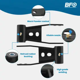 Quk1wh Bfo 2 Inch Rear Drop Lowering Shackles Leveling Kit For Dodge Ram 2500 1994-2002