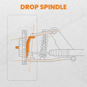 R569fd Bfo 3 Inch Front 5 Rear Spindle Axle Flip Kit With C-notch For Chevy Gmc C10 1973-1987 #2