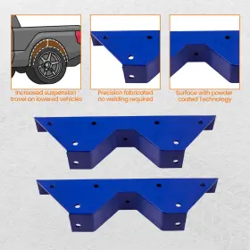 R8yjd6 Bfo Rear Drop C Notch Lowering Bracket Kit For Chevy C10 Gmc C15 1973-1987 #3